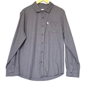 Diamond Supply Co Flannel Shirt Adult XL Gray Button Up Long Sleeve Casual
